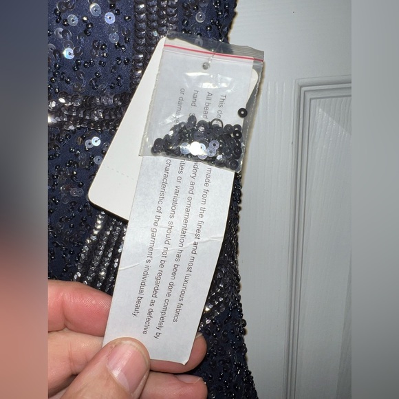 Aidan Mattox Blue Sequin Cocktail Dress Sz 2 NWT - Picture 6 of 12